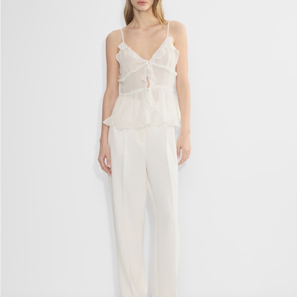 Aritzia Effortless Pant - Crepette in Light Burch